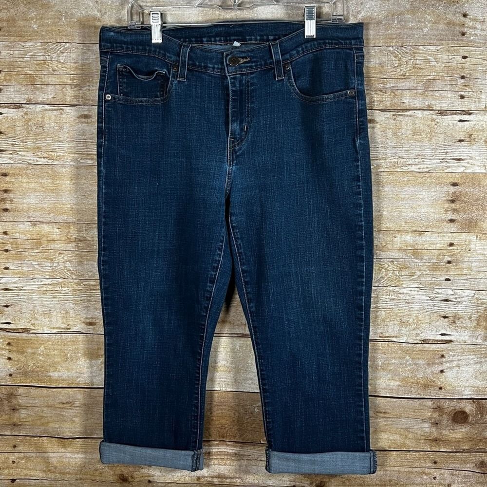 LEVI'S CROPPED CLASSIC CASUAL STRETCH EVERYDAY WEAR MINIMALIST DENIM SZ. 31